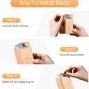 2 x Cardboard Cutter for Cat Scratchers with 10 Blades, Used to Cut 1.6" Wide Cardboard Strips, Corrugated Board Strip Cutter Tool for DIY Cat Scratchers, Wooden Handle