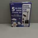 Snow Shovel Kit Removal Tools - 5 in 1 Foldable Car Snow Shovel + Snow Brush + Ice Scraper + Glove + Mini Ice Scraper, Portable Emergency Snow Remover Shovel Set for Car Truck Camping Outdoor