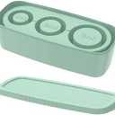 waenhasd Tray for Cup,3 Hollow Cylinder Molds for 30-40oz Tumbler Cup,Silicone with Lid and Storage Box,Easy to Release Ice Maker Cube Tray for Juice Drinks Coffee/3472 (Color : Mint Green), 21213