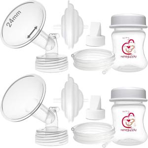 Nenesupply Pump Parts Compatible with Spectra S2 S1 9 Plus Breast Pump to Replace Spectra Pump Parts S2 Accessories Flange 24mm Duckbill Valve Tubing Pumping Bottles Backflow Protector Nenesupply Pump Parts Compatible with Spectra S2 S1 9 Plus Breast Pump to Replace Spectra Pump Parts S2 Accessories Flange 24mm Duckbill Valve Tubing Pumping Bottles Backflow Protector
