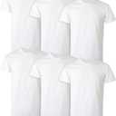 Hanes Men's Undershirt Packs, Stay-Tucked Soft Cotton Undershirts, Best Undershirts for Men, White/Black/Asstd Multipacks, Set of 6, Large
