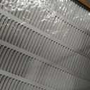 HVAC Premium 32'' x 32'' [Duct Opening] Flat Stamped Steel Return Air Grille - Sidewall and Ceiling - HVAC Vent Duct Cover - White [Outer Dimensions: 33.75''w X 33.75''h]