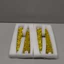 DN DECONATION 4PCS Flameless Christmas Tree Candles with Remote, LED Christmas Flameless Taper Advent Candles Battery Operated, Gold Tree Shaped Fake Candle Sticks for Table Decor Window Decorations (Set of 4)