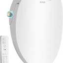 Electric Bidet Toilet Seat with Remote Control, Heated Toilet Seat, Instant Warm Water, Warm Air Dryer, Rear Feminine and Oscillating Washing, Night Light, Slow Close Lid, LED Display - Elongated