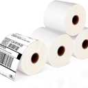 JADENS Thermal Shipping Labels 4x6-350 Labels(4 Rolls), Compatible with Rollo, Brother, Zebra and Most Thermal Printer, Perforated, Commercial Grade, Doesn't Compatible with Dymo
