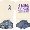 MOUSYA Childhood Cancer Awareness T Shirt Gold Ribbon Pediatric Cancer Shirts Gift T-Shirt (L)