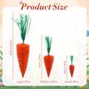 DoubleFill 12 Pcs Easter Carrot Decoration 10.6" 7.5" 3.5" Artificial Fake Carrots Tabletop Multisize Spring Easter Bunny Ornament for Basket Filler Hunting Party Tree Farmhouse Fireplace DIY(No Base)
