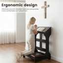 Prayer Kneeler Bench Wooden Prayer Bench for Kneeler Prayer Wooden Church Prayer Chair Prayer Bench Stool Padded Kneeler Prayer Table at Home with Cushion Pad
