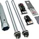 EWH-05 Electric Water Heater Element Kit,Include TWO 4500W/240V Water Heater Elements,Lower Thermostat & Upper Thermostat,Quick Change Tool,Two Protective Covers and Wrench Replacing Tools