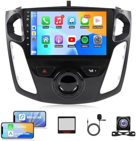 Naifay Android Car Radio for Ford Focus 2012 2013 2014 2015 2016 2017 2018 Stereo, 2G+32G 9inch IPS Touch Screen for Ford Focus Car Stereo with Carplay Android Auto/Bluetooth/GPS/WiFi/FM/Camera/MIC