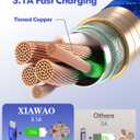 XIAWAO USB to USB C Cable Fast Charging, (5Pack, 3/3/6/6/10FT) C Charger Cord for Samsung Galaxy S25 S24 S23 S22 S21 S20 A17 A16 A15, iPhone 17 16 15