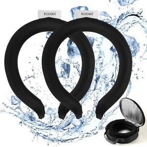 Reusable Neck Cooling Tube with Insulated Bag – Instant Chill, Long-Lasting Cooling Relief, Comfortable & Eco-Friendly Design for Outdoor Sports, Hiking, Camping, and Everyday Use (2-Pack Black)