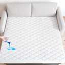 Sofa Bed Queen Mattress Pad Waterproof Mattress Protector, Sleeper Sofa Mattress Cover 60" X 72" X 8" Fitted for Queen Size Sofa Bed, Deep Pocket Mattress Topper, White (Cover Only)