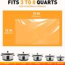 100 Pack Slow Cooker Liners, Large Size 13"x 21" Cooking Bags Disposable Pot Liners, Plastic Slow Cooker Bags Fits 3-8 Quarts, BPA Free, Suitable for Oval & Round Pot