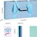 American Mahjong Set with Blue Carrying Bag and Accessories, 160 Acrylic 4 Layer Engraved Tiles, 4 All-in-One Transparent Rack/Pushers, 1.26 Mahjong Tile Set (Green), 20.47 x 3.15 x 9.64 inches