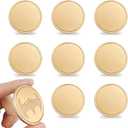 8Pcs Blank Challenge Coins, Threaded Edged Brass, Laser Engravable, Acrylic Protection Box, for DIY Crafts, Custom Gifts, Travel & Commemorative Collections(Thickness 3mm)