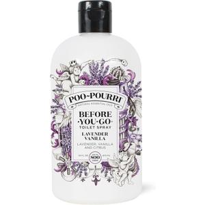 Poo-Pourri Before-You-Go Toilet Spray Refill, Lavender Vanilla,16 Fl Oz, Up to 800 Uses, Bathroom Odor Deodorizer with Essential Oils for Home or Work, Lavender, Vanilla and Citrus Scent