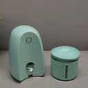 DOGNESS Cat Feeder and Water Dispenser, Automatic Cat Feeder with app and Water Dispenser in Set 2 Packs for Small Medium Pets Puppy Kitten (Green)