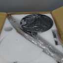 Ceiling Fans with Lights, 46 inch Modern Black Low Profile Ceiling Fan with Light and Remote App Control, Flush Mount, Quiet DC Reversible, Dim Led Ceiling Fan for Bedroom Kitchen Indoor/Outdoor Patio