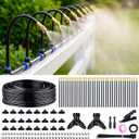 Thiswing 200FT 360 Adjustable Irrigation System for Garden 1/4" Tubing with 36 Nozzles, Watering Misting System, Sprinkler for Garden, Raised Bed, Lawn, Plants