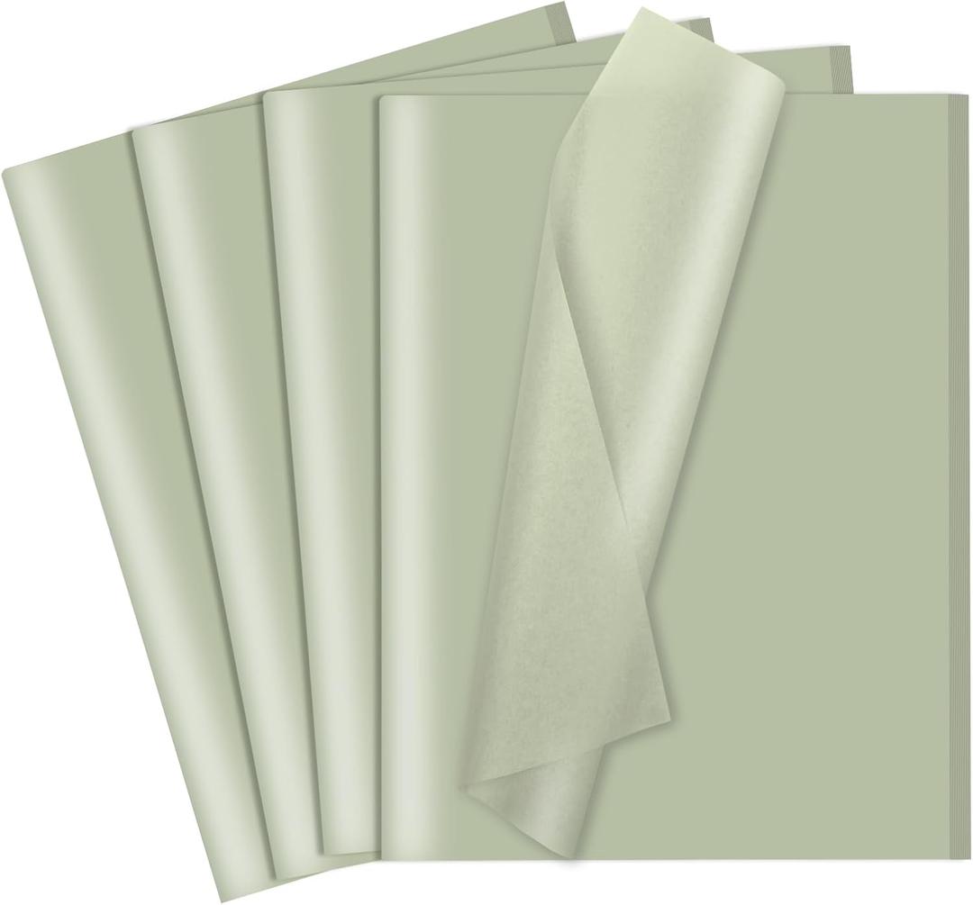 woric 160 Sheets Sage Green Tissue Paper for Gift Bags 20 X 14 Inches Tissue Paper Bulk for Mother's Day DIY Crafts Gift Packaging Spring Weddings Bridal Shower Baby Shower Decorations