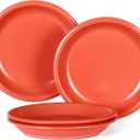 GZG 10.25-Inch Ceramic Dinner Plates Set of 4, Rustic Matte Glaze Terracotta Stoneware Plates for Main Course & Everyday Meals, Microwave & Dishwasher Safe(Terracotta Blush)