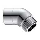 JASYA 135 Degree Elbow Shower Head Adapter All Metal Handheld Shower Head Elbow Adapter Shower Arm Angle Adapter Shower Arm Extension 45° Showeradapter For Shower Heads Extension Pipe (135°, Chrome)