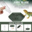 Reptile Water Dispenser-Bearded Dragon Water Bowl - Small Water Dish for Tortoise - Bowls for Reptiles & Amphibians (L)