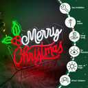 Merry Christmas Neon Signs Dimmable Christmas Led Light Sign Xmas Neon Light for Holiday Party Home Bar Festival Wall Decor
