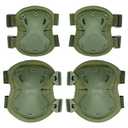 Qavctw Tactical Knee and Elbow Pads Set Protective Gear Knee Pads for Outdoor Sports Combat Paintball CS Cycling Skateboarding Skate Safety Guards Pads, Green