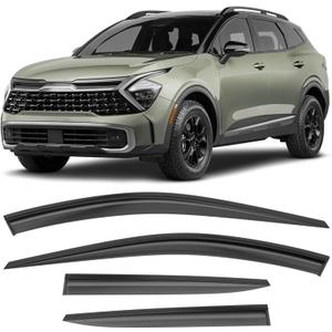 Shatterproof Taped-On Window Deflectors for Kia Sportage 2023-2025, Rain Guards, Window Visors for Car, Vent Deflector, 4pcs