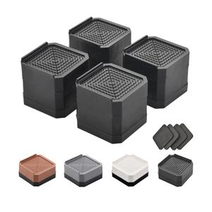 Bed Risers Furniture Risers Heavy-Duty Rectangular Adjustable Block Lift to 3 inches and 4.3 inches Desk, Sofa, Chair Legs, Refrigerator, Washing Machine Support up to 4000 pounds