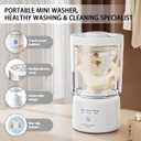 Portable Mini Washing Machine, Underwear Washing Machine Small Clothes Washer Makeup Brush Cleaner (White)