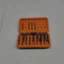 Screwdriver kit 42 in 1 aluminum alloy material, ratchet magnetic, DIY combination flexible shaft, suitable for furniture assembly, electrical repair, bicycle tools, Orange