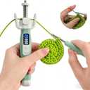 Crochet Tension Tool with Row & Stitch Counter, Rechargeable Yarn Guide Regulator for Even Tension, Ergonomic Finger Relief for Arthritis & Beginners, Left Right Handed Crochet Accessories