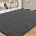 Color  &Geometry Large Double Door Mat, 24"x43" Non Slip Front Door Mat Indoor Entrance, Dirt Trapper Washable Indoor Outdoor Rugs Entry Rugs for Inside House, Grey (Rolled-up NO Creases)