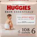 Huggies Size 6 Diapers, Skin Essentials Baby Diapers, Size 6 (35+ lbs), 108 Count (2 Packs of 54) 