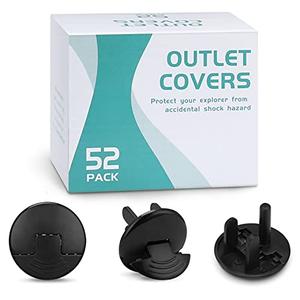 52 Pack Black Safety Outlet Covers Baby Proofing, Electrical Socket Outlet Plugs 3-Prong Child Proof for Kids House 52 Pack Black Safety Outlet Covers Baby Proofing, Electrical Socket Outlet Plugs 3-Prong Child Proof for Kids House