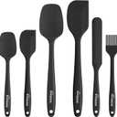 2 x NileHome Silicone Spatula Set, 6 Pieces Food Grade Kitchen Utensils with Silicone Brush Heat Resistant BPA-free Rubber Spatula for Scraping, Baking, Cooking, Mixing