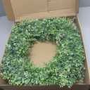 32'' Artificial Eucalyptus Wreath with Seeds for Front Door Decor(Green)