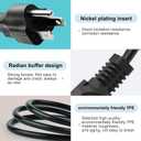 10Ft 3 Prong AC Power Cord TV Universal Treadmills Cable for Computer Monitor, Horizon Fitness Treadmills, Superfit, BowFlex, Sole E35 E55 F63 F80,Goplus, Walking Pad Treadmill Charger Replacement