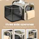 MIDOG Cat Carrier Soft for Small to Medium-Sized Cats,Up to 15 Lbs, TSA Airline Approved Soft Sided Pet Carrier,Collapsible Travel Cat Bag(Beige, 17"L x 11"W x 11"H)