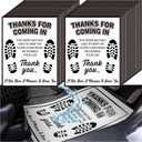 500 Pcs Waterproof Car Floor Mats Covers Protector Automotive Floor Mats Disposable Auto Vehicles PE Plastic Car Vehicle Mat Bulk Printed with Cute Footprint Words (White,16.93 x 22.05 Inch)