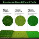 Tri-Turf Golf Hitting Mat,3-in-1 Golf Practice Mat for Driving, Chipping & Putting Training, Durable Portable Golf Chipping Mat with Rubber Backing for Indoor Outdoor Backyard Use, big