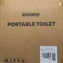Kohree Portable Toilet for Camping 5.3 Gal: 20L Cassette Toilet Porta Potty for Adults with Diagonal Elongated Bowl Seat - Leakproof Bellows Flush Pump, Large Capacity Camping Toilet for RV Trailer