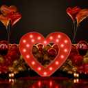 imprsv Marry Me Light Up Letters, 4FT Yellow Marry ME Signs for Proposal, Engagement, Wedding Decor,3FT Heart
