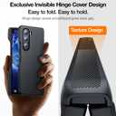 TORRAS Magnetic Armor Stand for Samsung Galaxy Z Fold 6 Case with S Pen Holder, MIL-Grade Hinge Protection, Compatible with MagSafe, Invisible Kickstand, Slim for Galaxy Z Fold 6 Case, Black