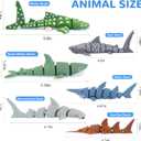 Viabty 6PCS 3D Printed Shark Figurines Toys for Kids Toddlers, Realistic Ocean Sea Animals Bath Toys Fidget Toys Cake Toppers Shark Party Decorations Christmas Birthday Gift for Boys Girls
