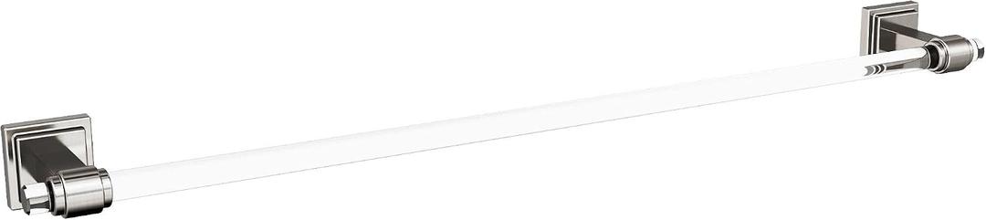 Amerock Glacio 24" Clear/Brushed Nickel Towel Bar