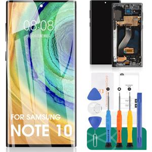 TFT for Samsung Galaxy Note 10 Screen Replacement for Samsung Note 10 LCD Display for SM-N970F, SM-N970U Touch Screen Digitizer Assembly with Frame (NO Fingerprint Function) (Black)